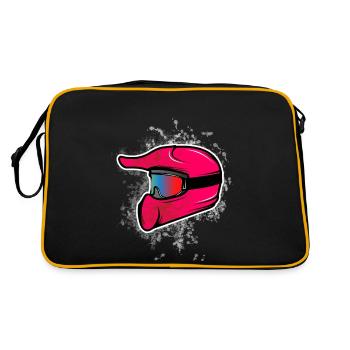 Casque Motocross Rose - Sac Retro - noir/or - Dos