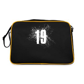 19th birthday nineteen - Retro Bag - black/gold - Back