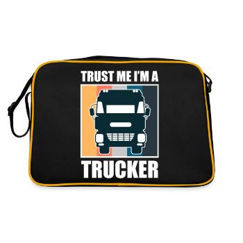Faites-moi confiance, je suis un camionneur - camionneur - Sac Retro - noir/or - Dos