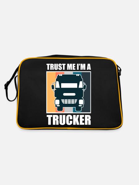 Faites-moi confiance, je suis un camionneur - camionneur - Sac Retro - noir/or - Dos