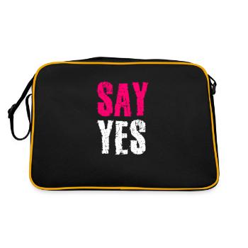 Say Yes marriage proposal - Retro Bag - black/gold - Back