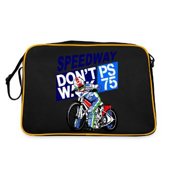 Speedway - Retro Tasche - Schwarz/Gold - Hinten