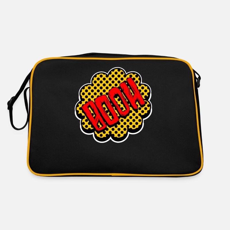 Comic Booh - Retro Tasche - Schwarz/Gold