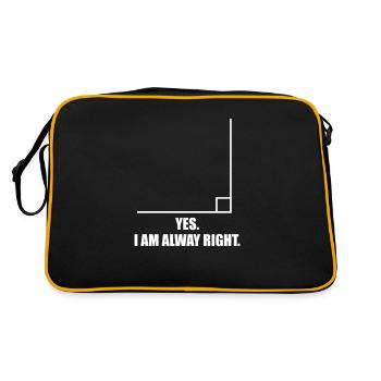 Professeur de mathématiques mathématiques - Sac Retro - noir/or - Dos