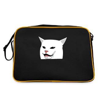 Chat memes à la table - Sac Retro - noir/or - Dos