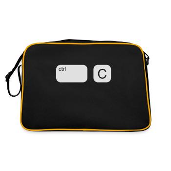 CTRL C Père Fils Copier Coller - Sac Retro - noir/or - Dos