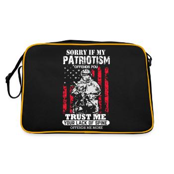 Sorry If My Patriotism Offends You - Retro Bag - black/gold - Back
