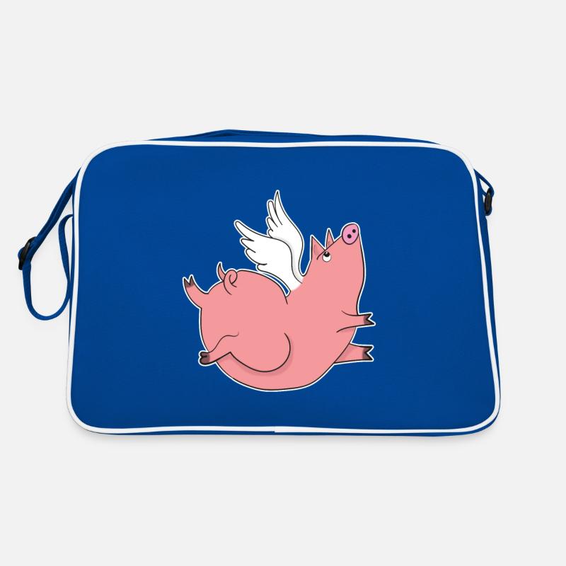 Idée cadeau Le cochon aux ailes Sac Retro