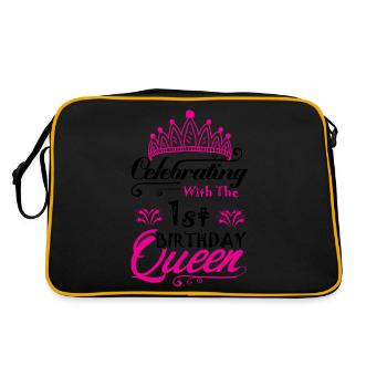 Celebrating With the 1st Birthday Queen - Retro Bag - black/gold - Back