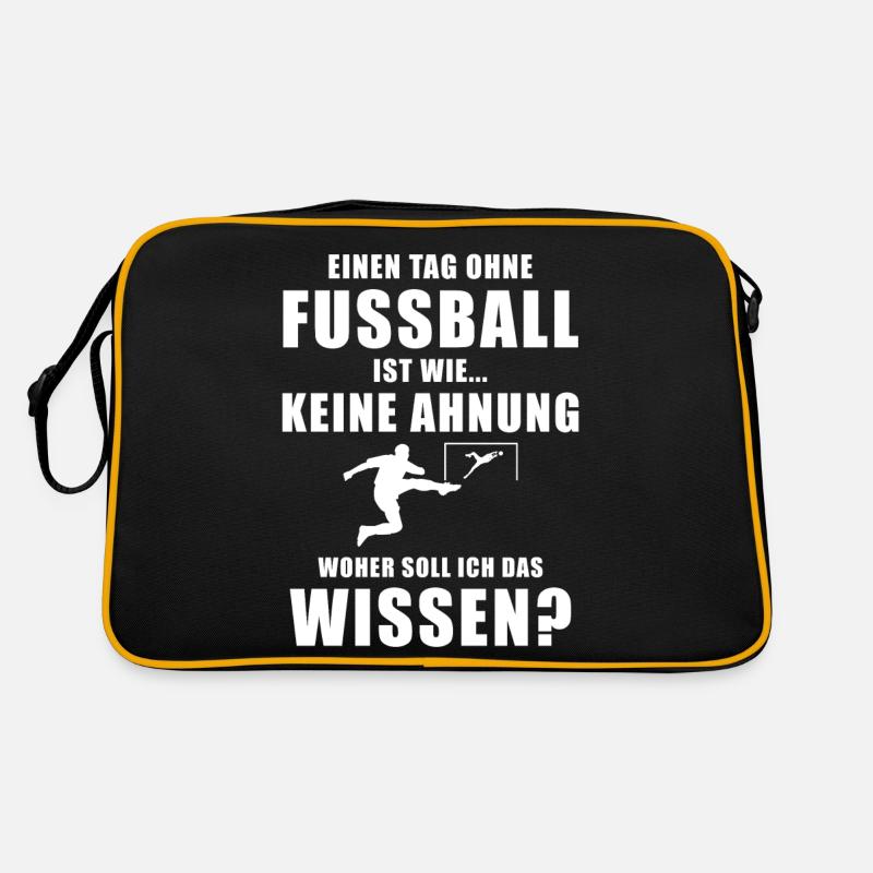 Einen Tag ohne Fussball cooler Spruch Geschenkidee Retro Tasche