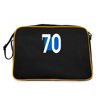 70th Birthday - Retro Bag - black/gold - Back