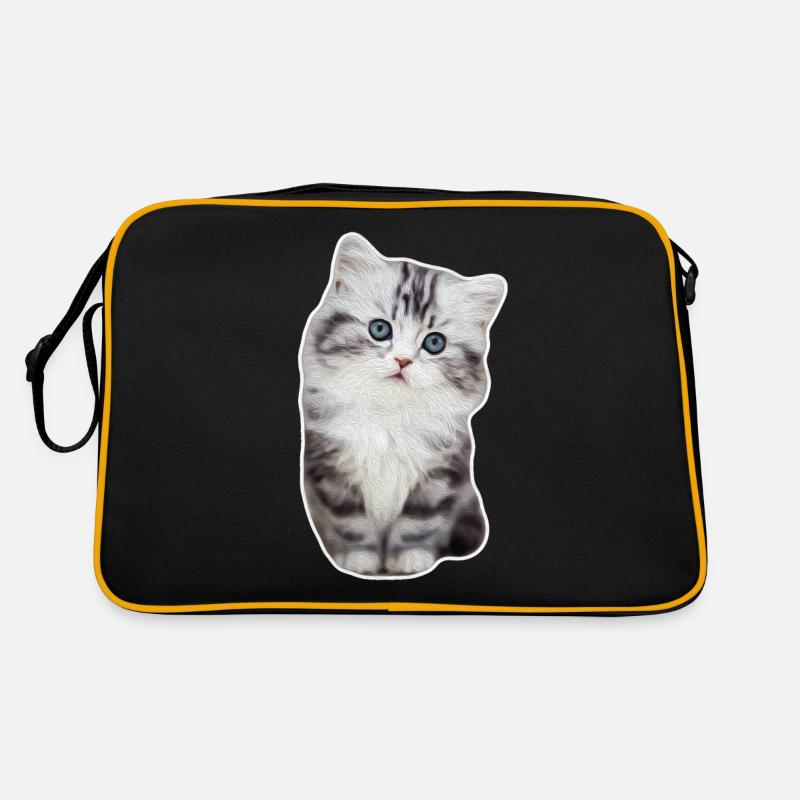 Cute kitty kitty velvet paw cat Retro Bag