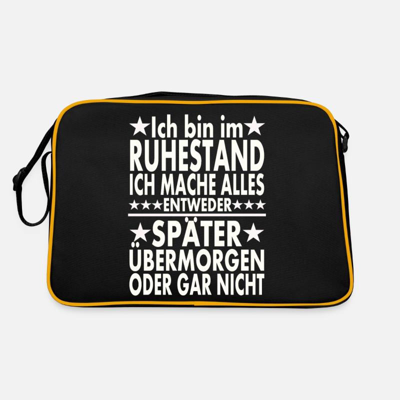 Ruhestand - Retro Tasche - Schwarz/Gold