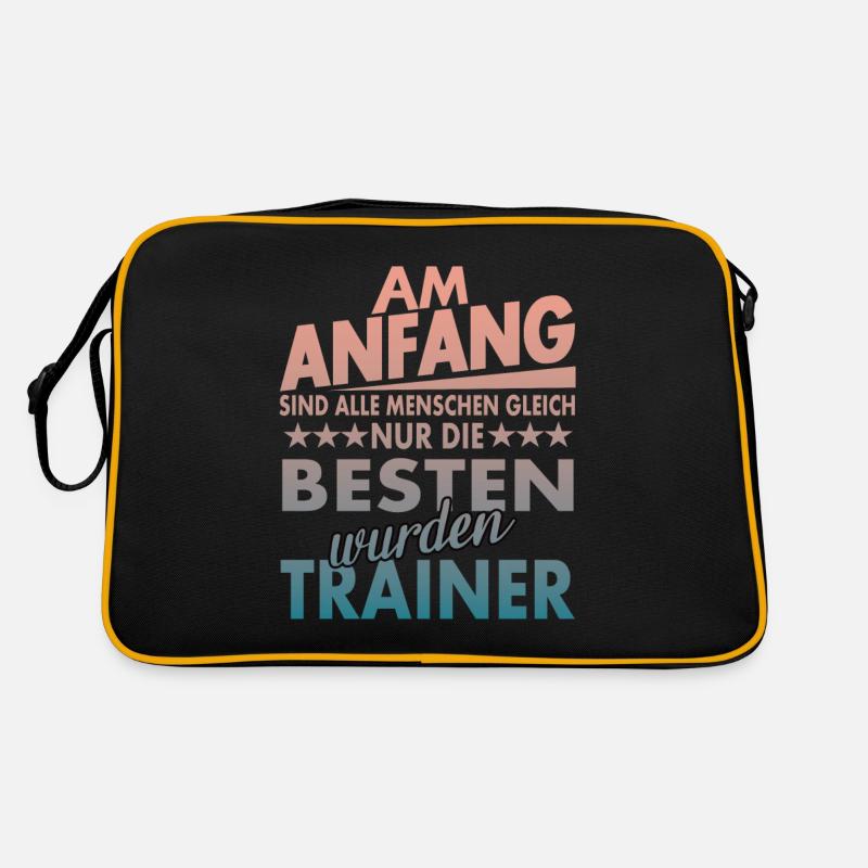 trainer - Retro Tasche - Schwarz/Gold