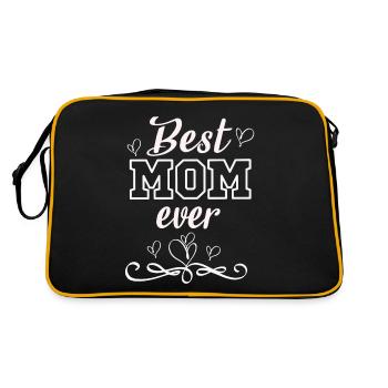Best MOM - Retro Tasche - Schwarz/Gold - Hinten