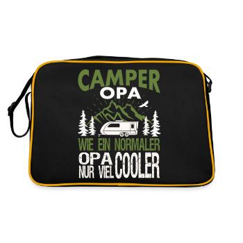Grand-père campeur, comme un grand-père normal juste beaucoup plus cool - Sac Retro - noir/or - Dos