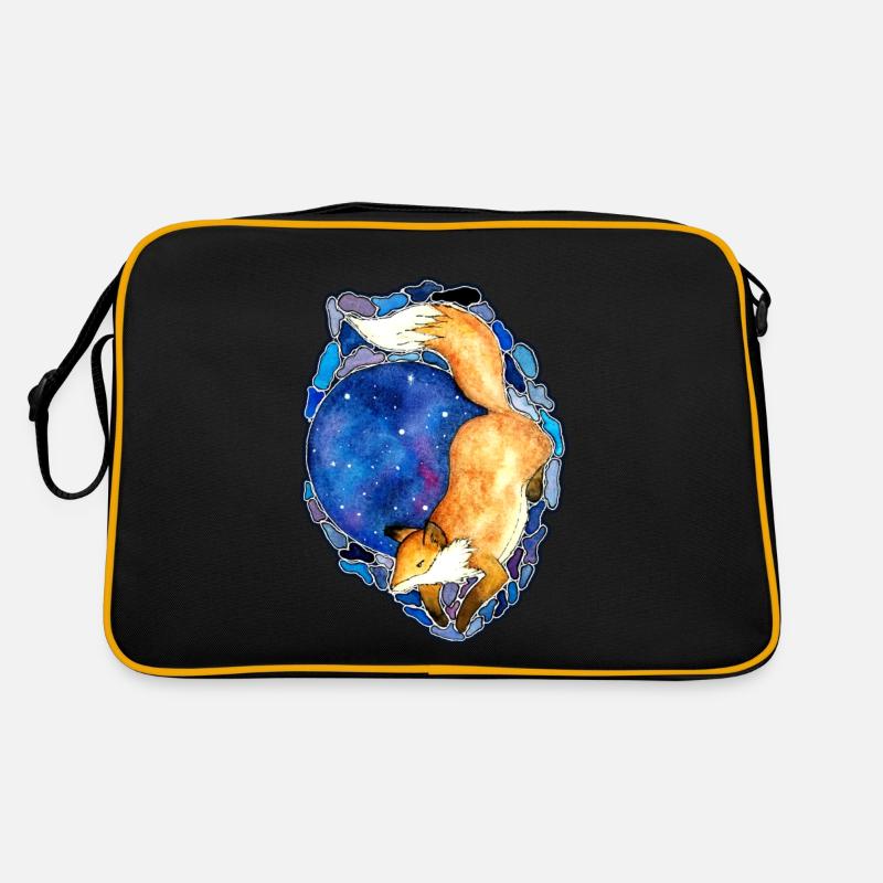 Galaxy Moon Red Fox Retro Bag