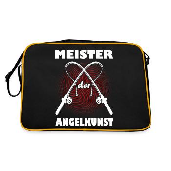Ange disant passe-temps cadeau pêche art - Sac Retro - noir/or - Dos