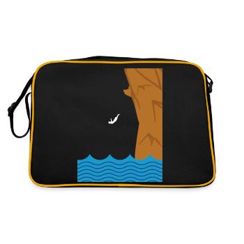 Cliff Diver Cliff Diver gift idea - Retro Bag - black/gold - Back