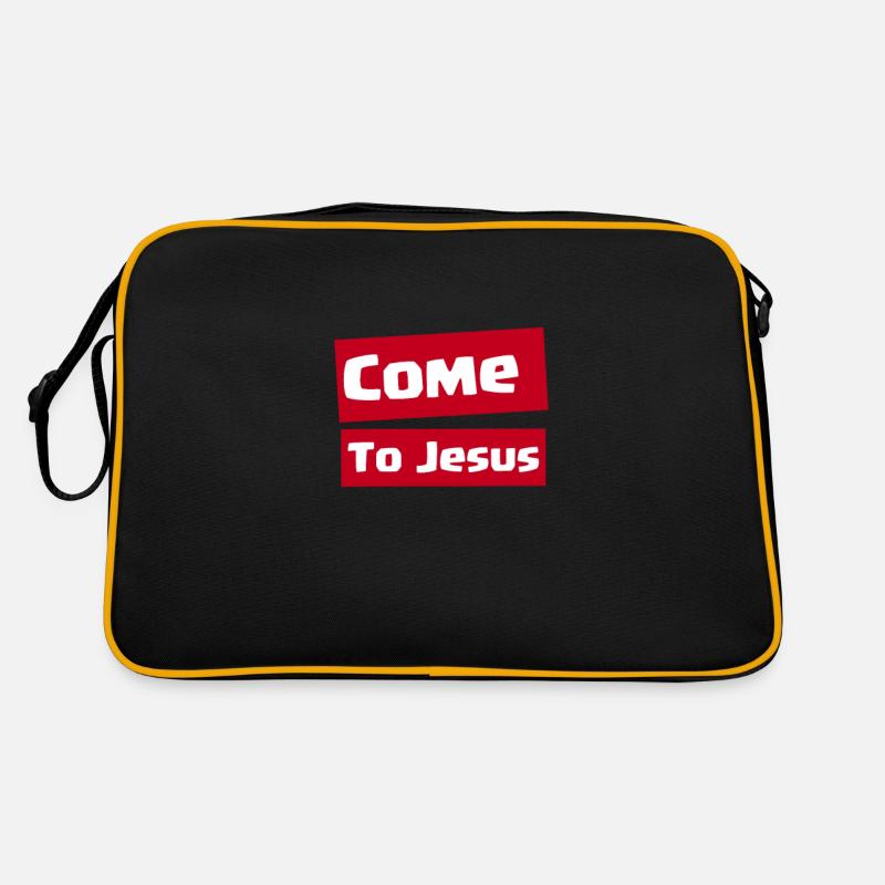 Komm zu Jesus er liebt Dich Retro Tasche
