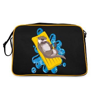 LOISIRS - Sac Retro - noir/or - Dos