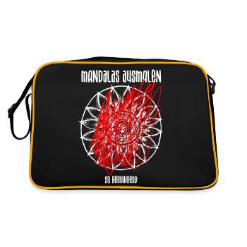 Mandalas ausmalen. So beruhigend - Retro Tasche - Schwarz/Gold - Hinten
