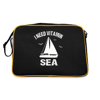 J'ai besoin de vitamine mer - Sac Retro - noir/or - Dos