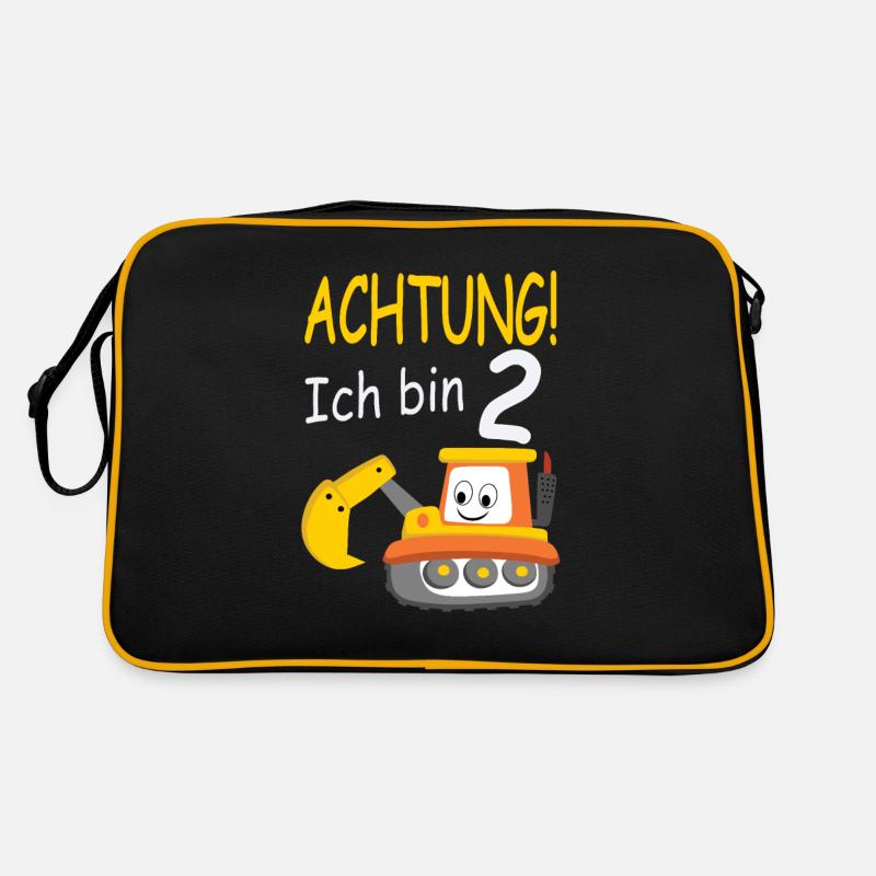 Achtung ich bin 2 Retro Tasche