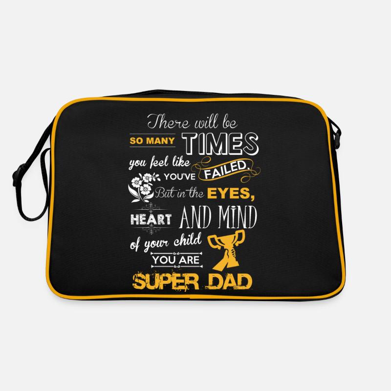Du bist mein Super-Vater, Vatertagsgeschenk. Retro Tasche