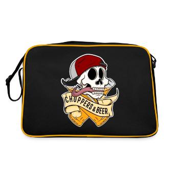 Choppers and Beer - Retro Bag - black/gold - Back