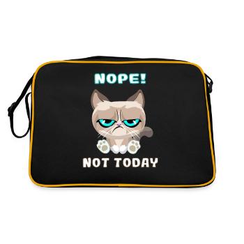 , Chat teckel, Nope, Not Today - Sac Retro - noir/or - Dos