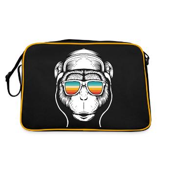 Music monkey - Retro Bag - black/gold - Back