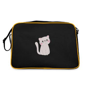 Cute cat - Retro Bag - black/gold - Back