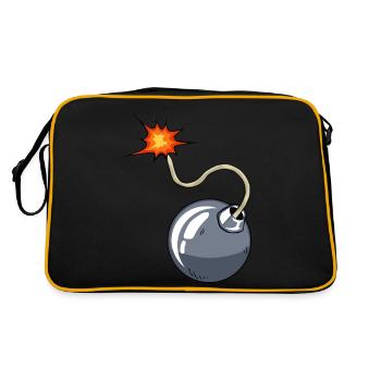 bomb meche drawing flame - Retro Bag - black/gold - Back