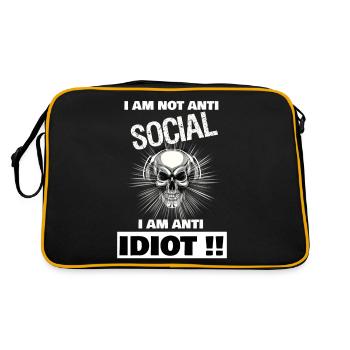 Anti Social - Retro Bag - black/gold - Back