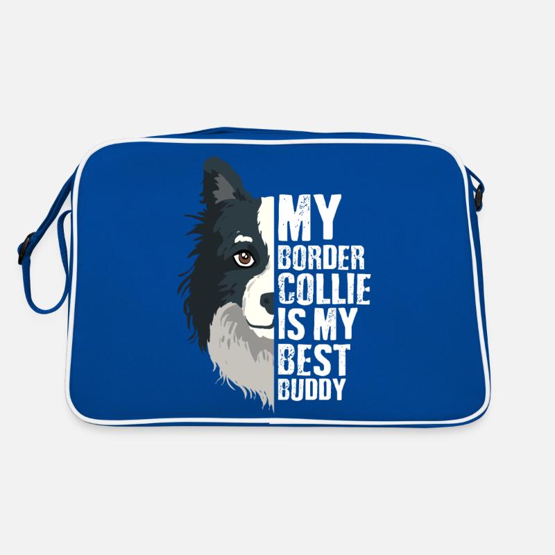 Border Collie Geschenk für einen Hundebesitzer Retro Tasche