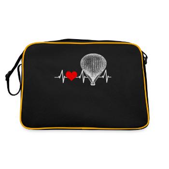 Battements de coeur Ballon à air chaud - Sac Retro - noir/or - Dos