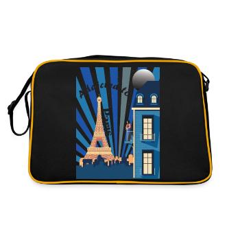 Accro à Paris la nuit - Sac Retro - noir/or - Dos