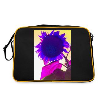 summer flower pop art - Retro Bag - black/gold - Back