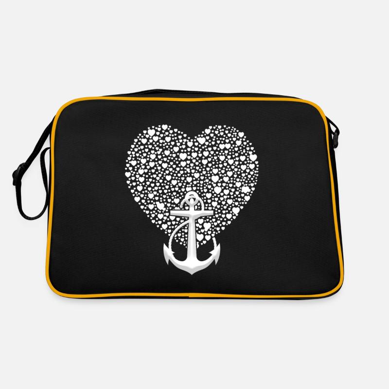 Anker Mit Herz Küste Seefahrt Retro Tasche