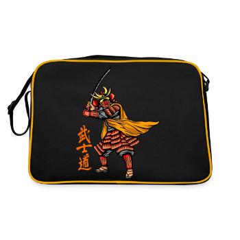 Japan Samurai Tokyo Martial Arts Retro Vintage - Retro Bag - black/gold - Back
