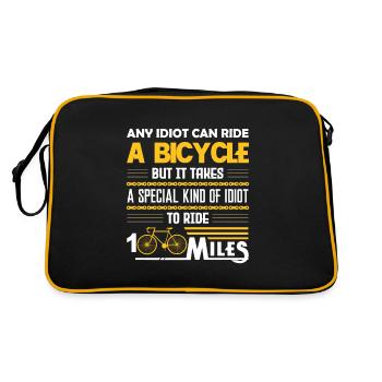 VÉLO BIKE ANY IDIOT CAN RIDE A BICYCLE CADEAU - Sac Retro - noir/or - Dos