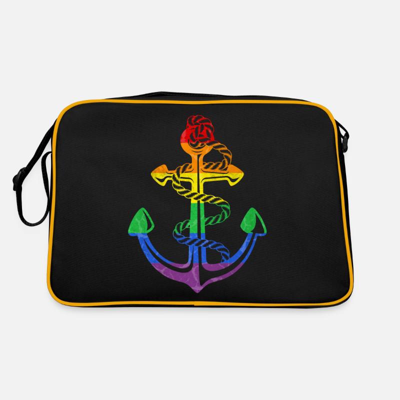 Arc-en-ciel Ancre LGBT Drapeau Sac Retro