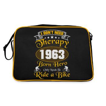Ma thérapie Est Mon Vélo Né en 1963 - Sac Retro - noir/or - Dos