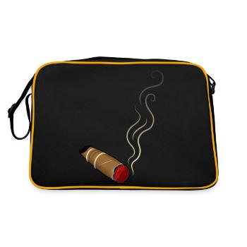 cigare fume fumer - Sac Retro - noir/or - Dos