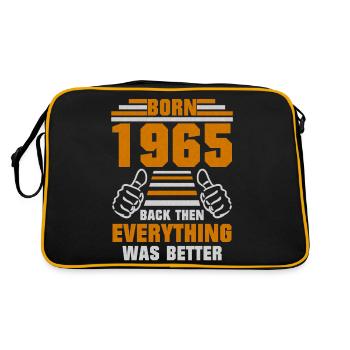 Born in 1965 Birthday Gift Earlier - Retro Bag - black/gold - Back