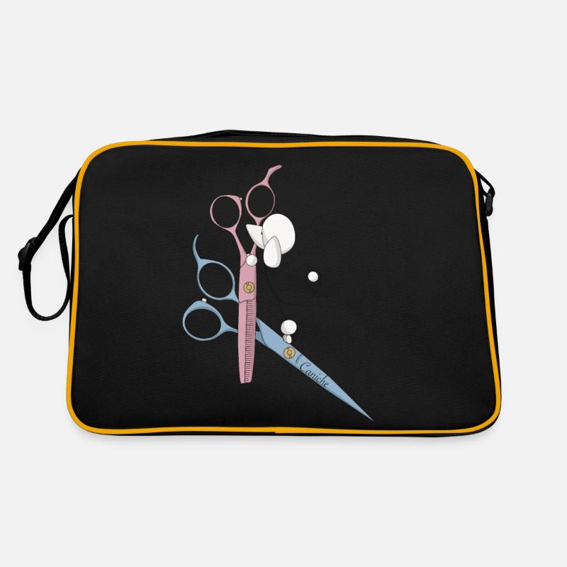 Groomer Pudel 1 - Retro Tasche - Schwarz/Gold