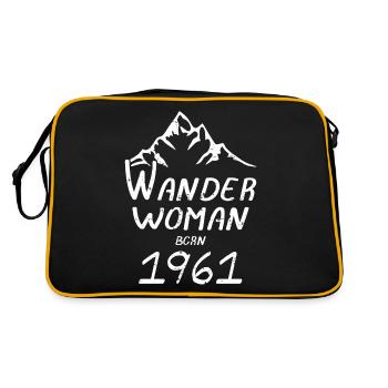 Women's birthday 1961 Hiking Nature Mountains Sport - Retro Bag - black/gold - Back