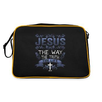 Jésus-Christ Jean 14:6 Le chemin de la vie - Sac Retro - noir/or - Dos