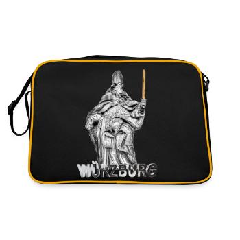 Würzburg Germany - Retro Tasche - Schwarz/Gold - Hinten
